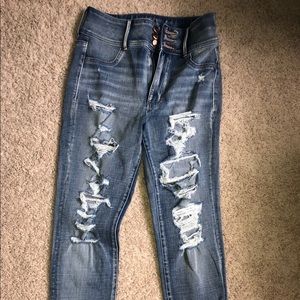 super stretchy, high-wasted jeggings